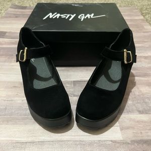 Nasty gal suede Mary janes